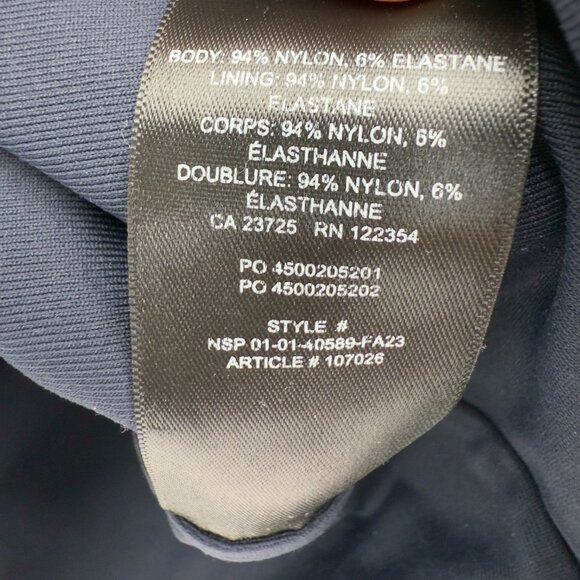 BABATON Contour Square Neck Navy Blue Crop Long Sleeve Minimalist Top sz S - Picture 7 of 7